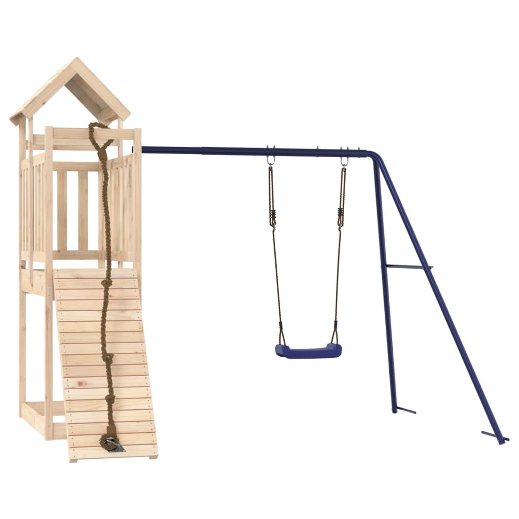 Spielturm aus imprägniertem Kiefernholz und massivem Douglasien- und Kiefernholz