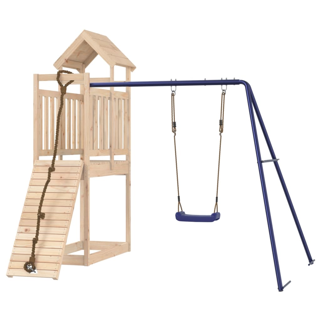 Spielturm aus imprägniertem Kiefernholz und massivem Douglasien- und Kiefernholz
