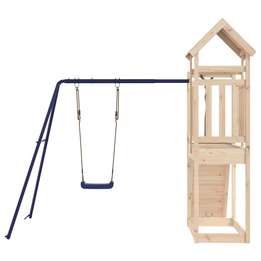 Spielturm aus imprägniertem Kiefernholz und massivem Douglasien- und Kiefernholz