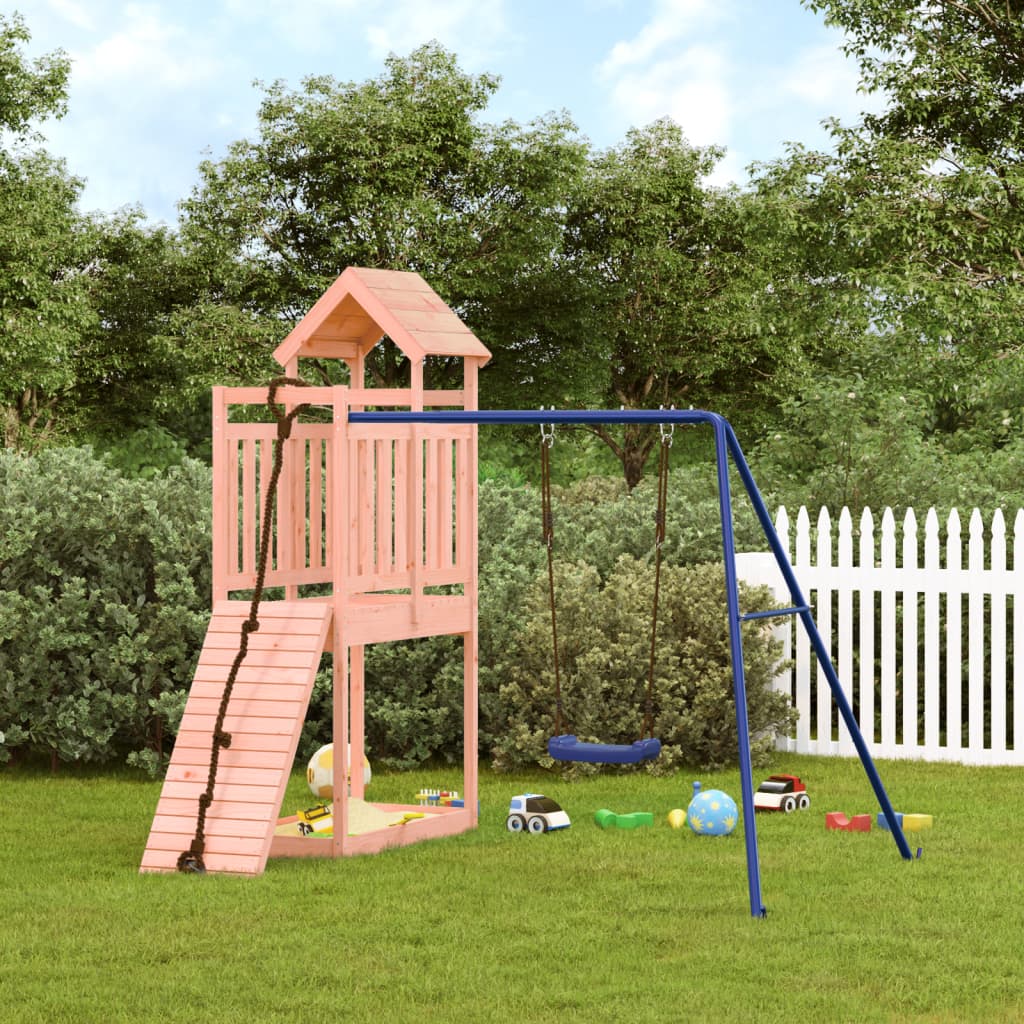 Spielturm aus imprägniertem Kiefernholz und massivem Douglasien- und Kiefernholz