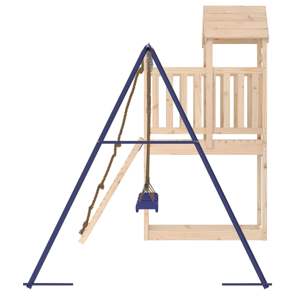 Spielturm aus imprägniertem Kiefernholz und massivem Douglasien- und Kiefernholz
