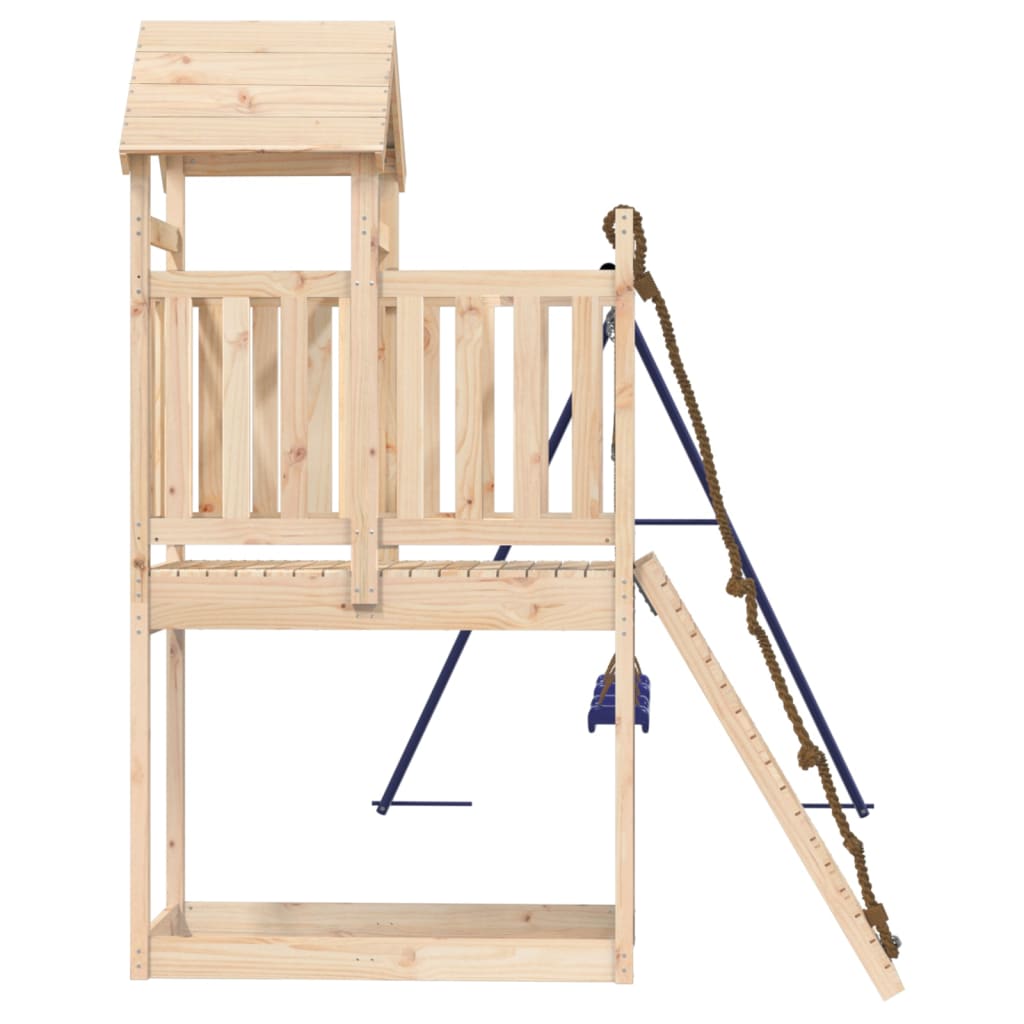 Spielturm aus imprägniertem Kiefernholz und massivem Douglasien- und Kiefernholz