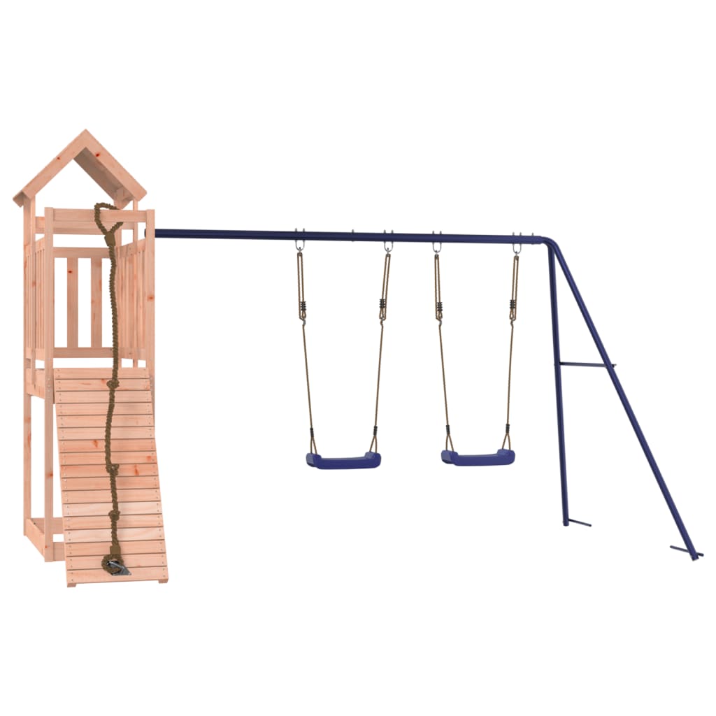 Spielturm aus imprägniertem Kiefernholz und massivem Douglasien- und Kiefernholz