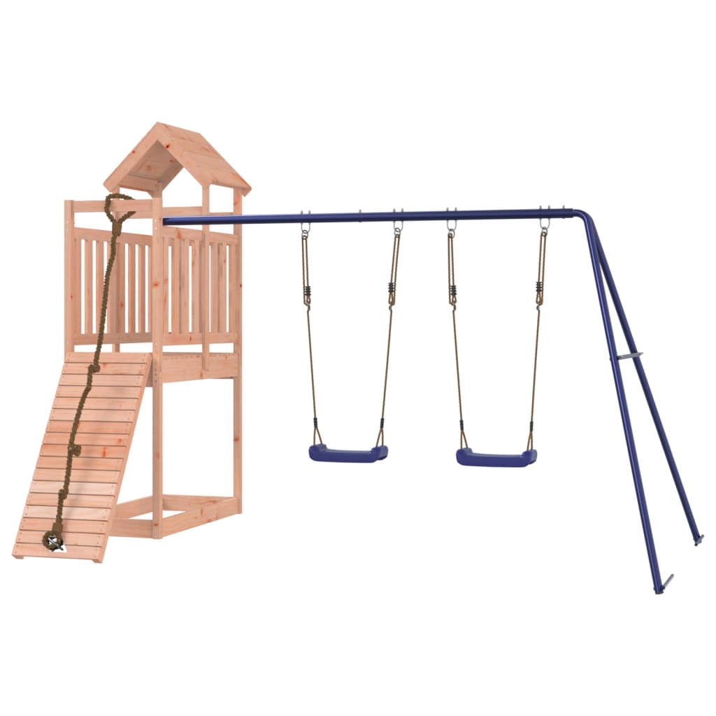 Spielturm aus imprägniertem Kiefernholz und massivem Douglasien- und Kiefernholz