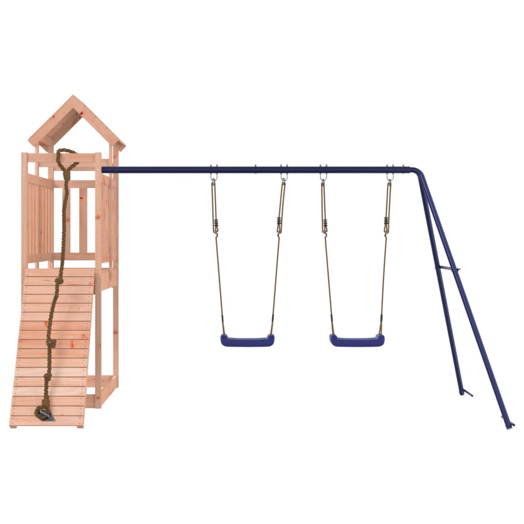 Spielturm aus imprägniertem Kiefernholz und massivem Douglasien- und Kiefernholz