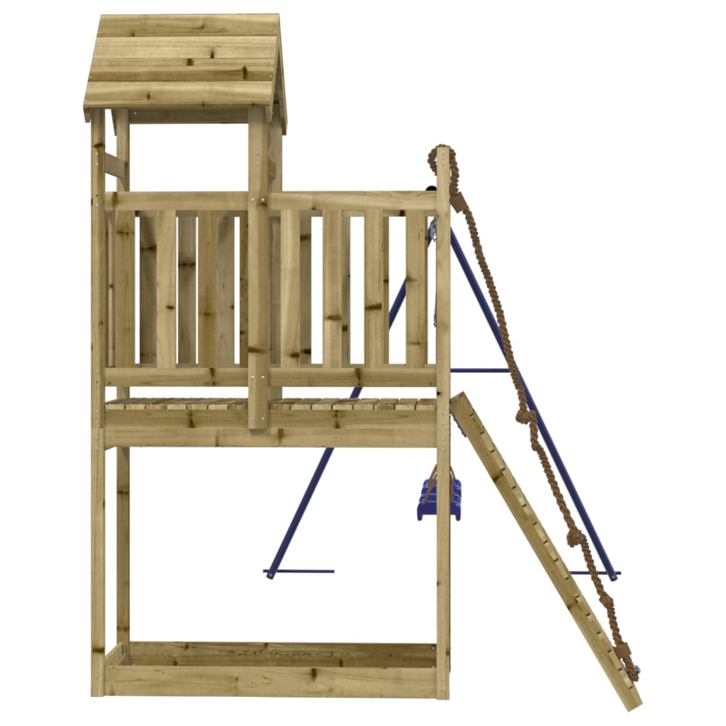 Spielturm aus imprägniertem Kiefernholz und massivem Douglasien- und Kiefernholz