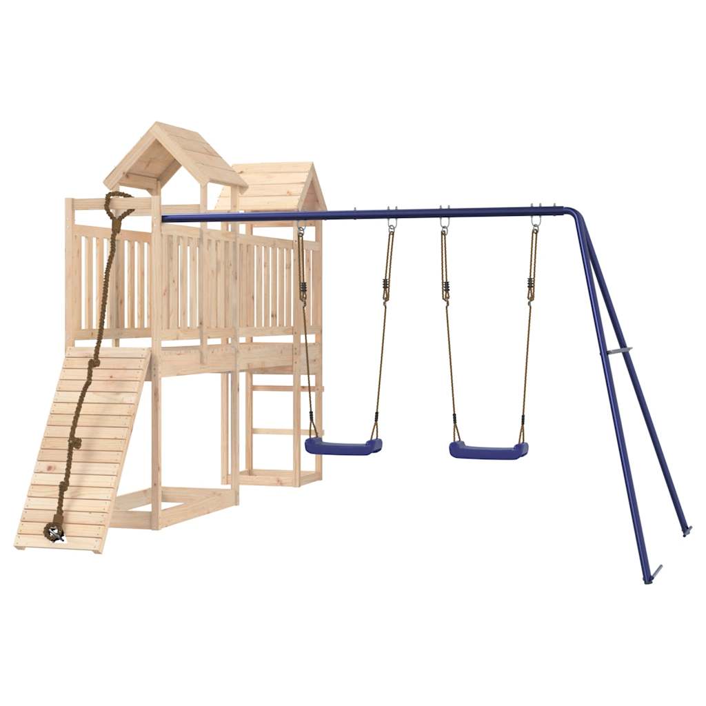 Spielturm aus imprägniertem Kiefernholz und massivem Douglasien- und Kiefernholz
