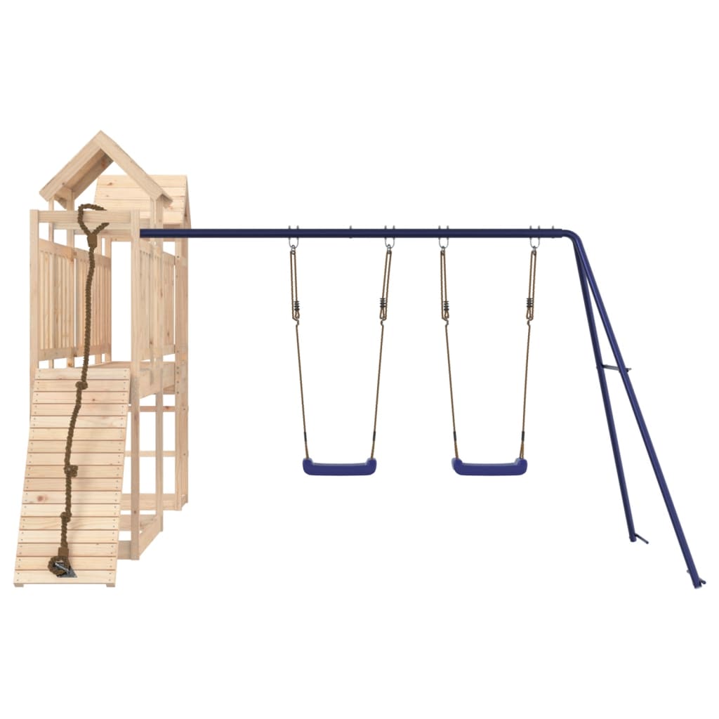 Spielturm aus imprägniertem Kiefernholz und massivem Douglasien- und Kiefernholz