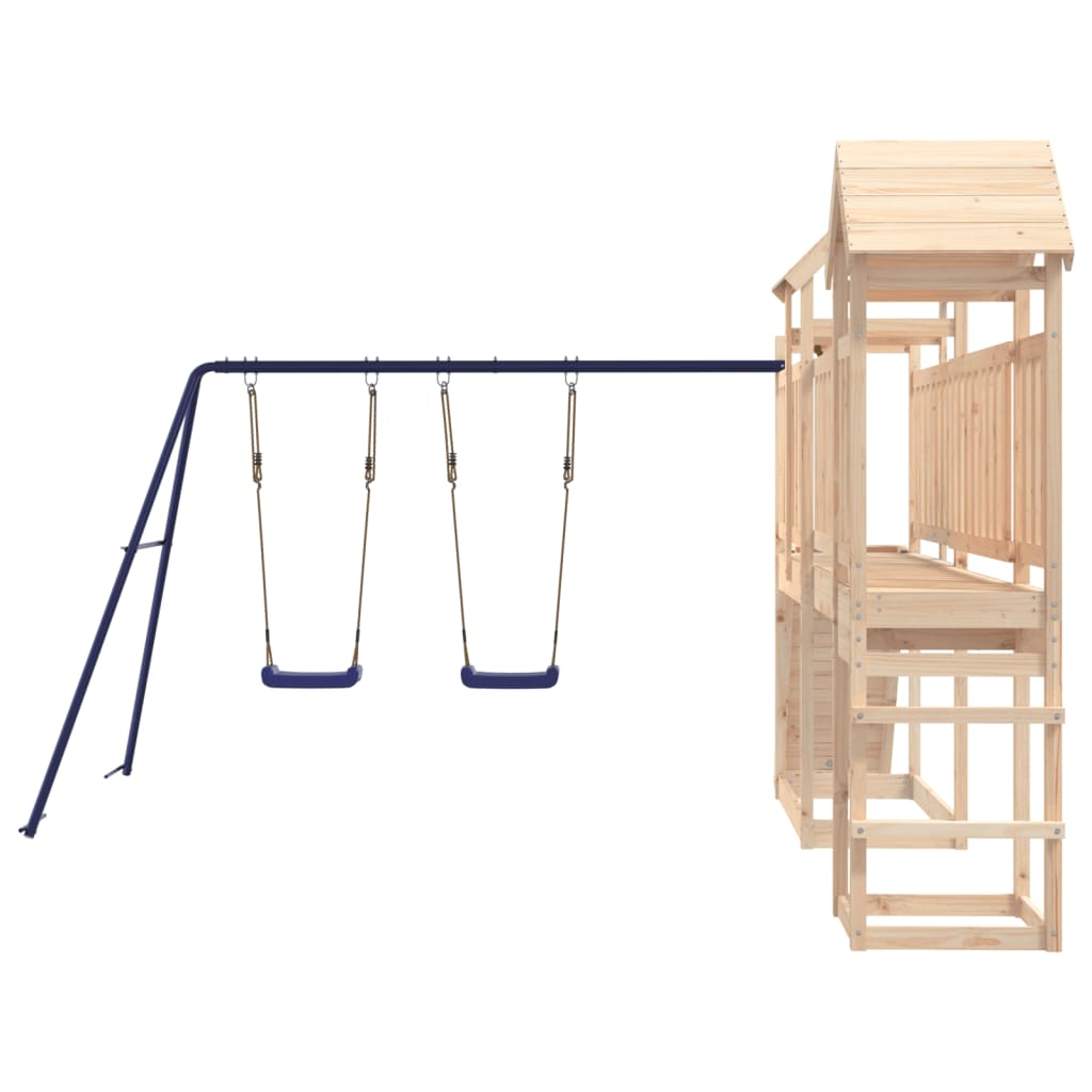 Spielturm aus imprägniertem Kiefernholz und massivem Douglasien- und Kiefernholz
