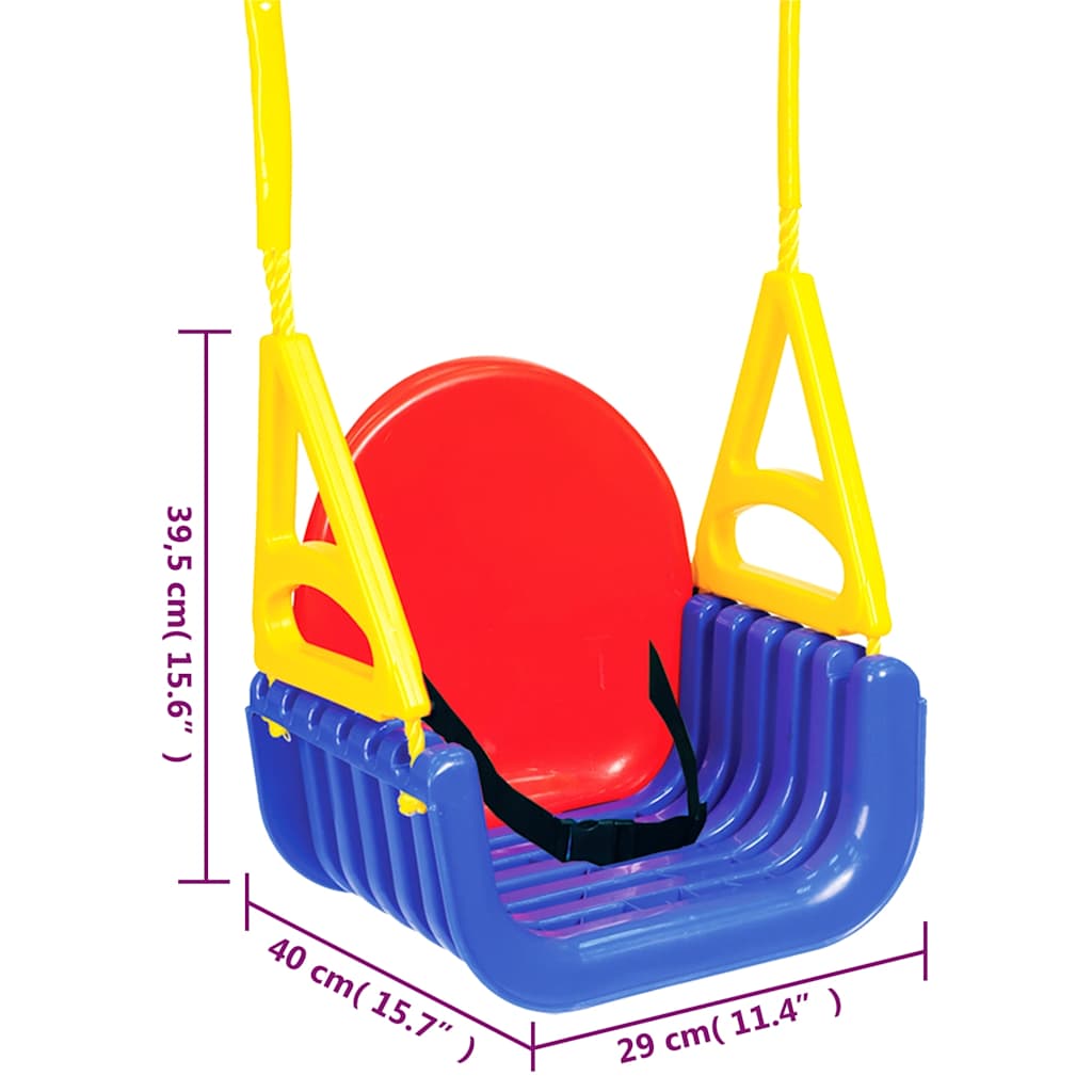Schaukel 3-in-1-Schaukelsitz für Kinder 29x40x39,5 cm Polypropylen - Yekta