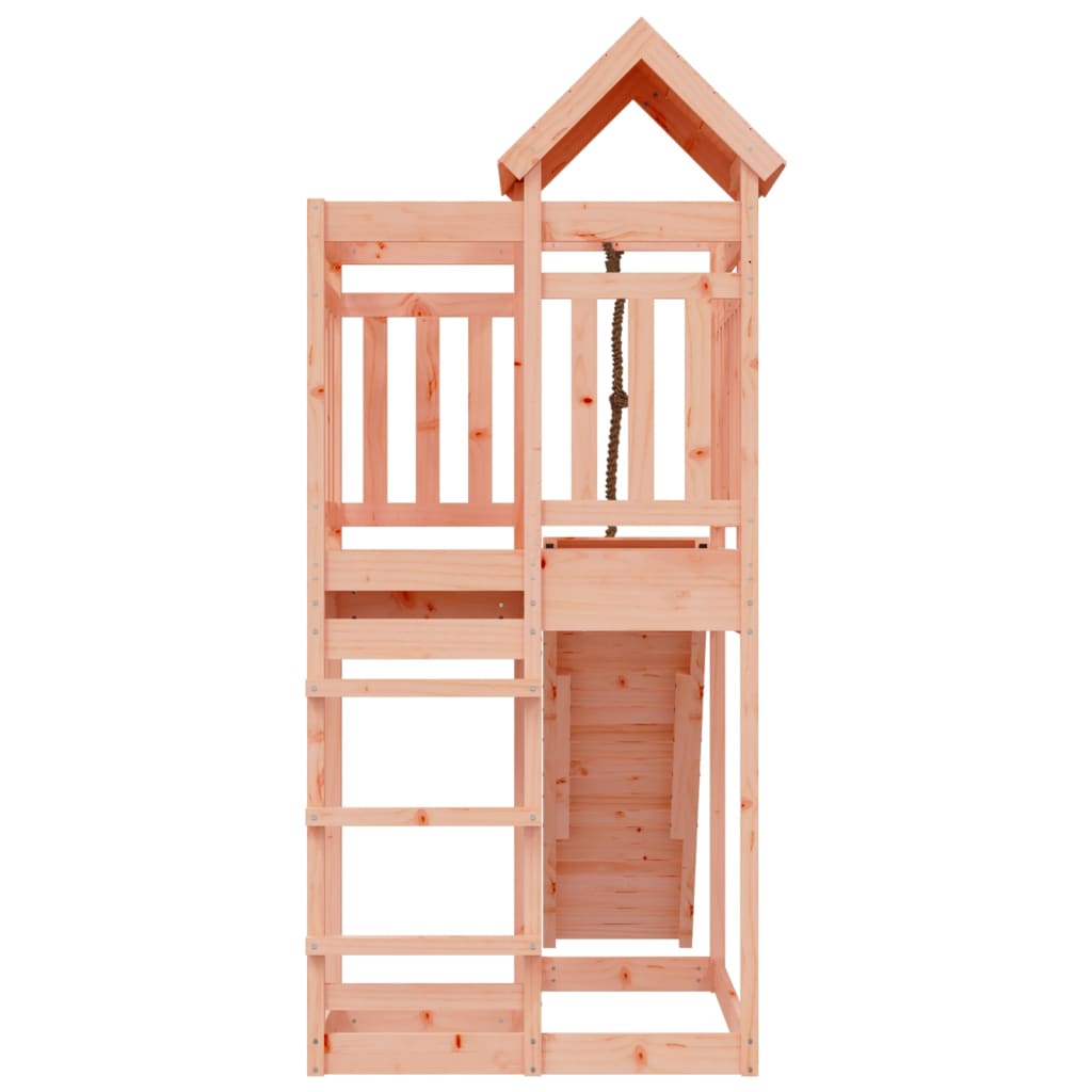Spielturm mit Kletterwand aus imprägniertem Kiefernholz und Massivholz Douglasie