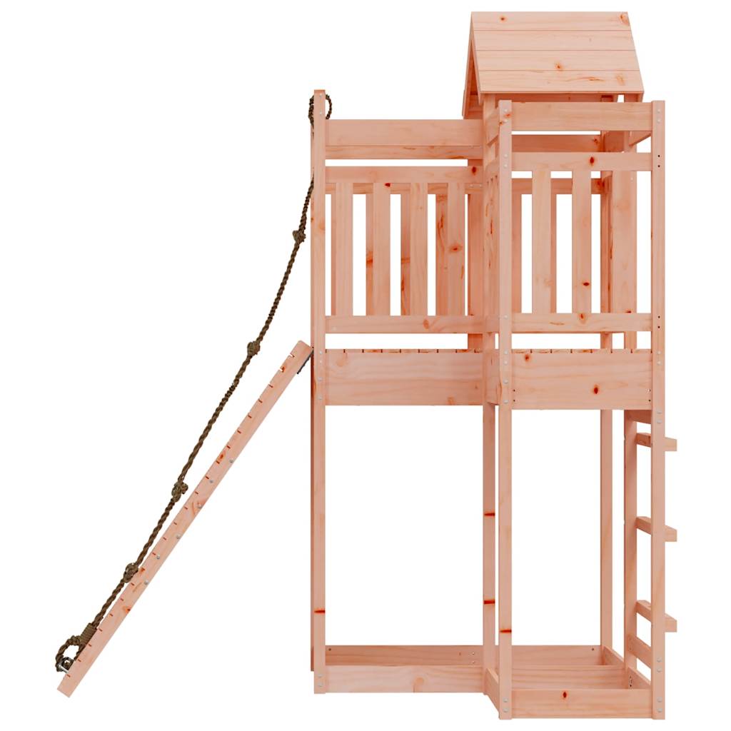Spielturm mit Kletterwand aus imprägniertem Kiefernholz und Massivholz Douglasie