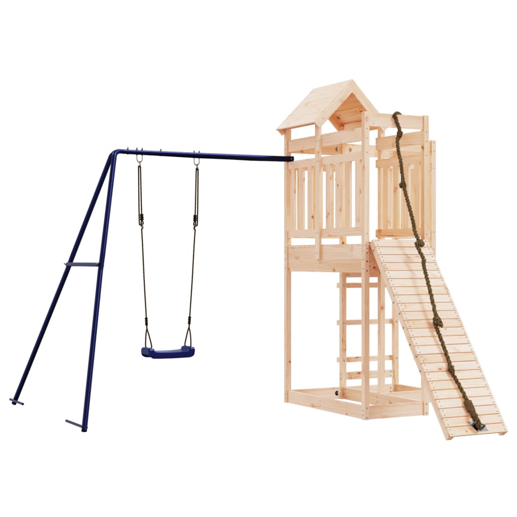 Spielturm aus imprägniertem Kiefernholz und massivem Douglasien- und Kiefernholz