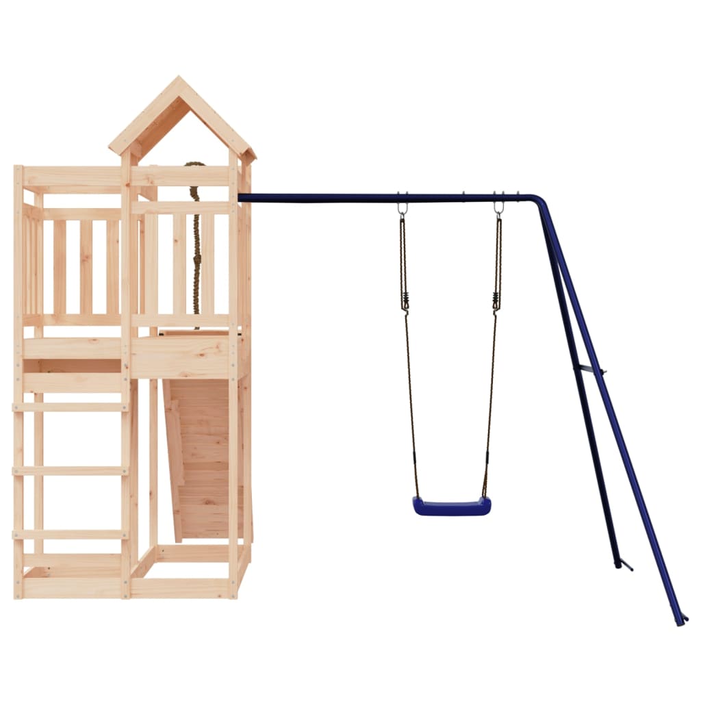 Spielturm aus imprägniertem Kiefernholz und massivem Douglasien- und Kiefernholz