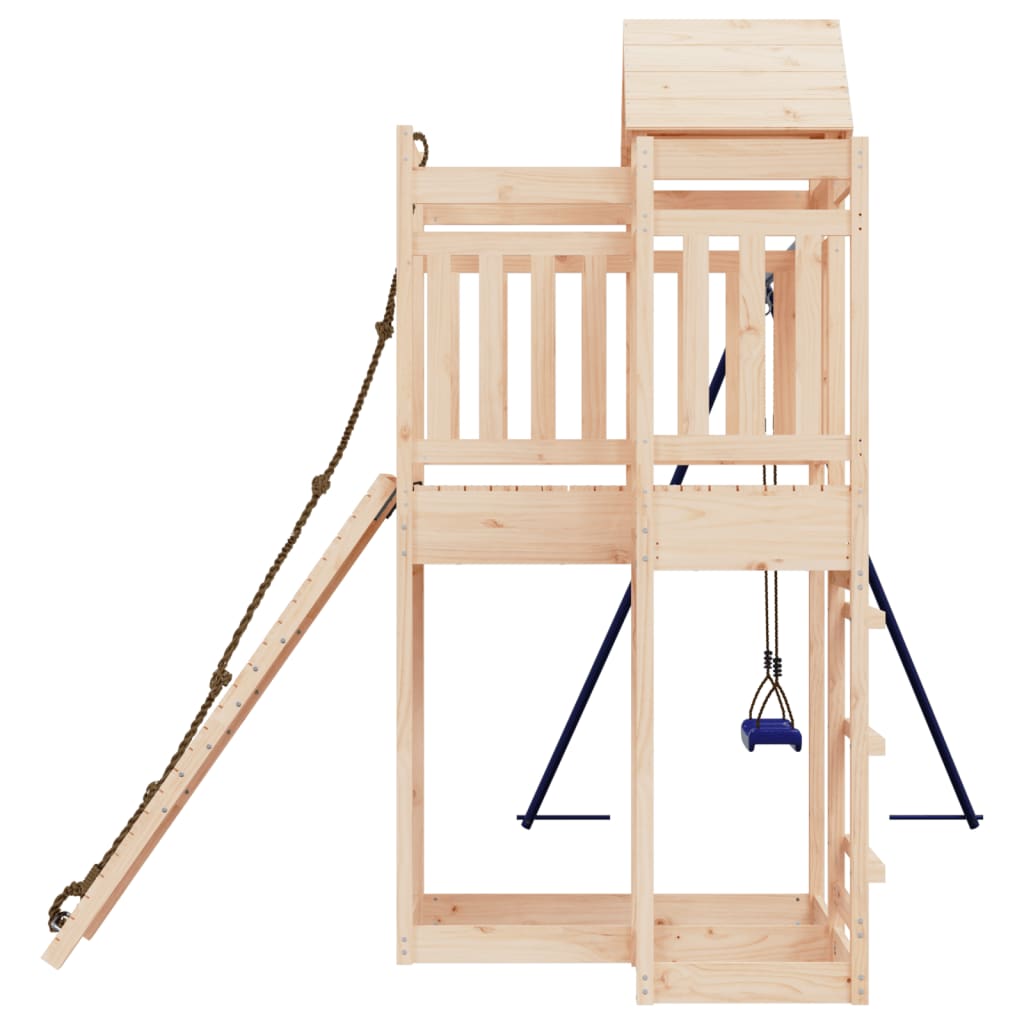 Spielturm aus imprägniertem Kiefernholz und massivem Douglasien- und Kiefernholz
