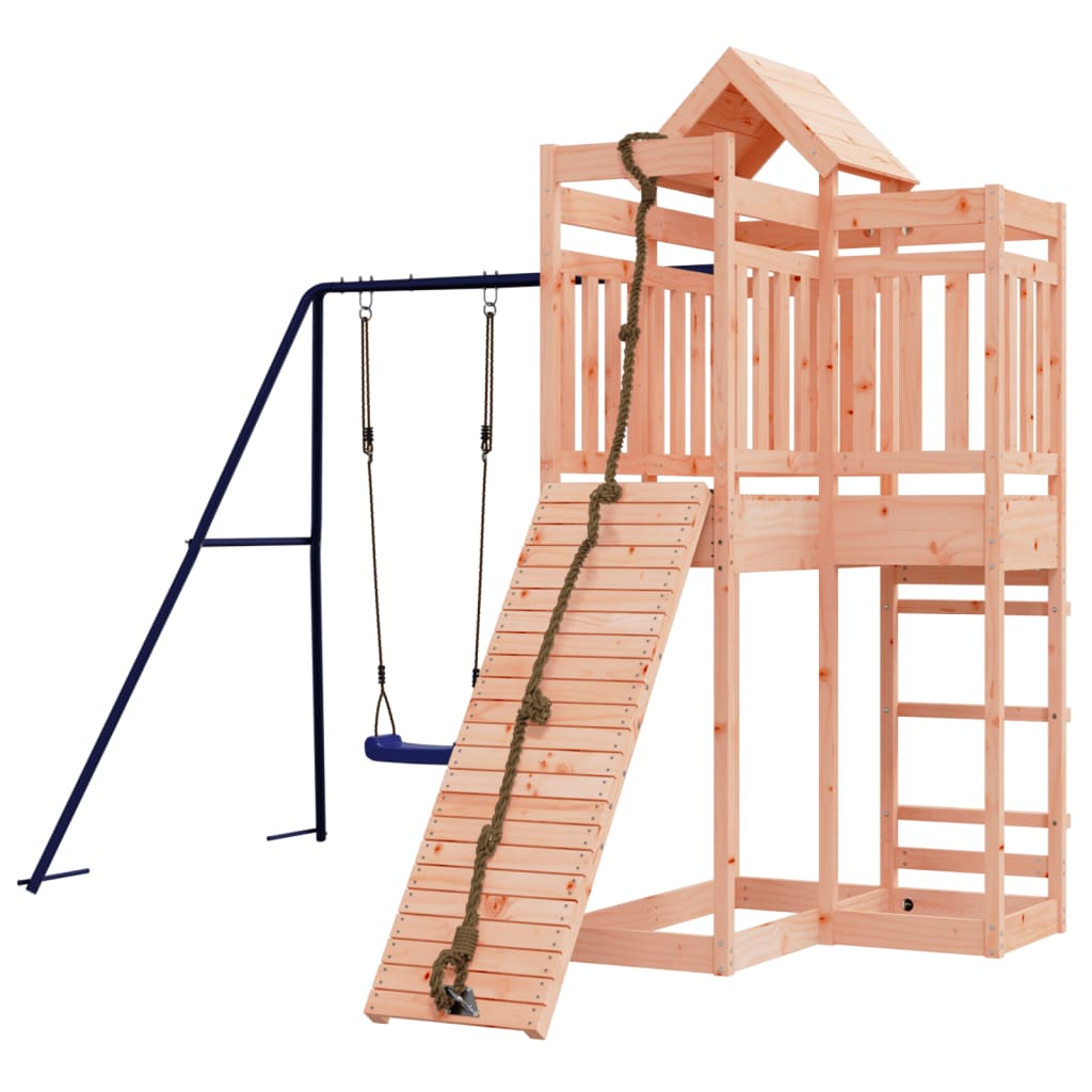 Spielturm aus imprägniertem Kiefernholz und massivem Douglasien- und Kiefernholz