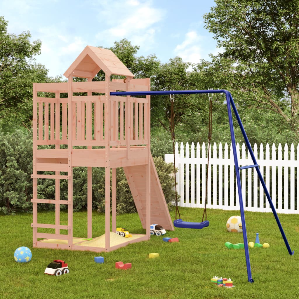 Spielturm aus imprägniertem Kiefernholz und massivem Douglasien- und Kiefernholz