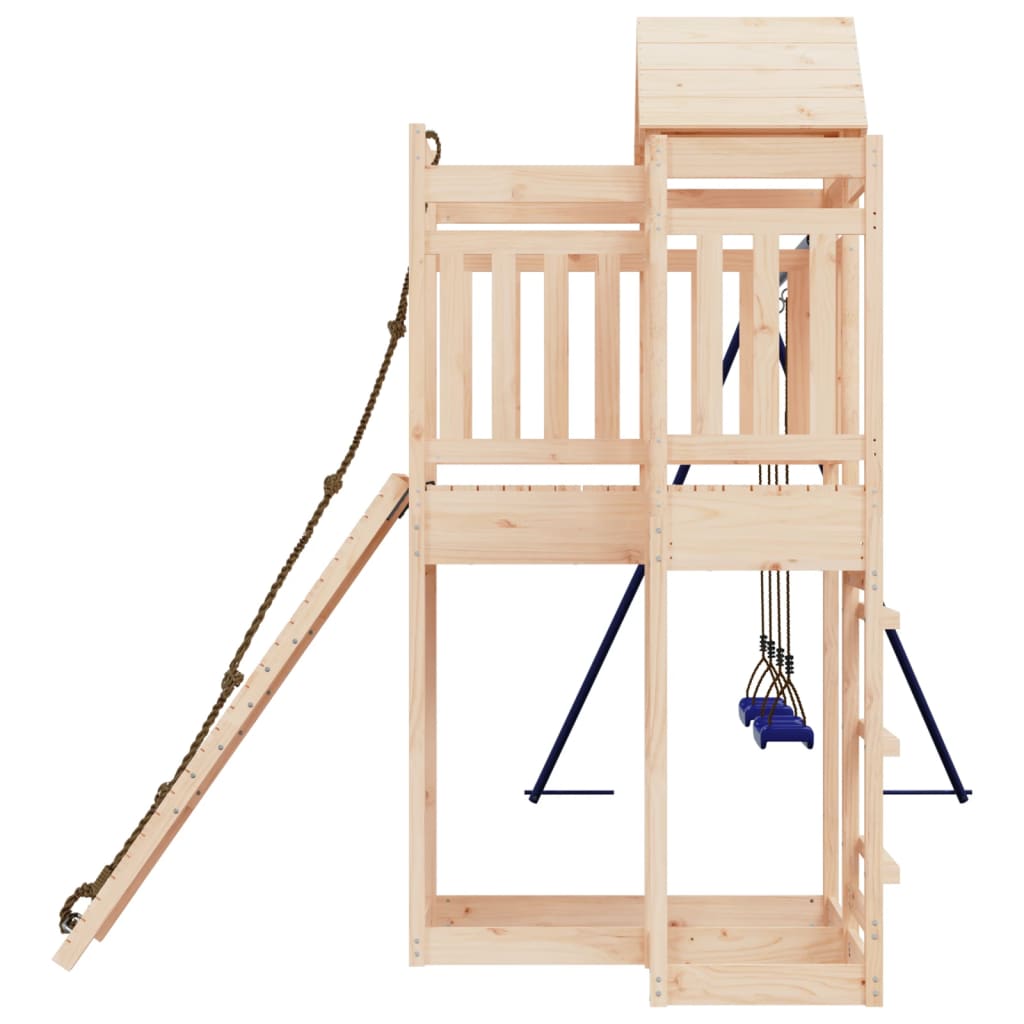 Spielturm aus imprägniertem Kiefernholz und massivem Douglasien- und Kiefernholz