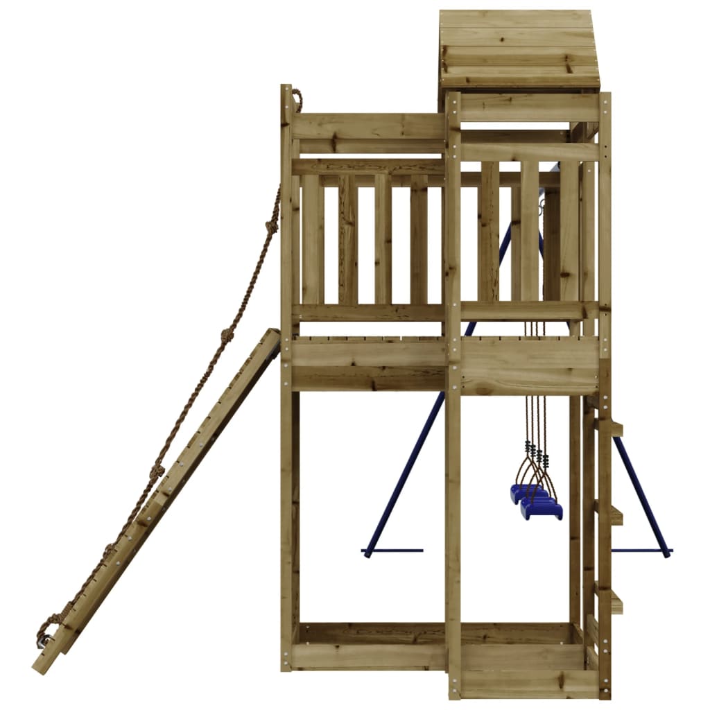 Spielturm aus imprägniertem Kiefernholz und massivem Douglasien- und Kiefernholz
