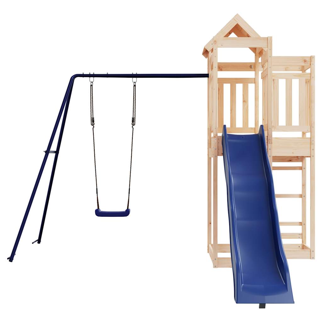 Spielturm aus imprägniertem Kiefernholz und massivem Douglasien- und Kiefernholz