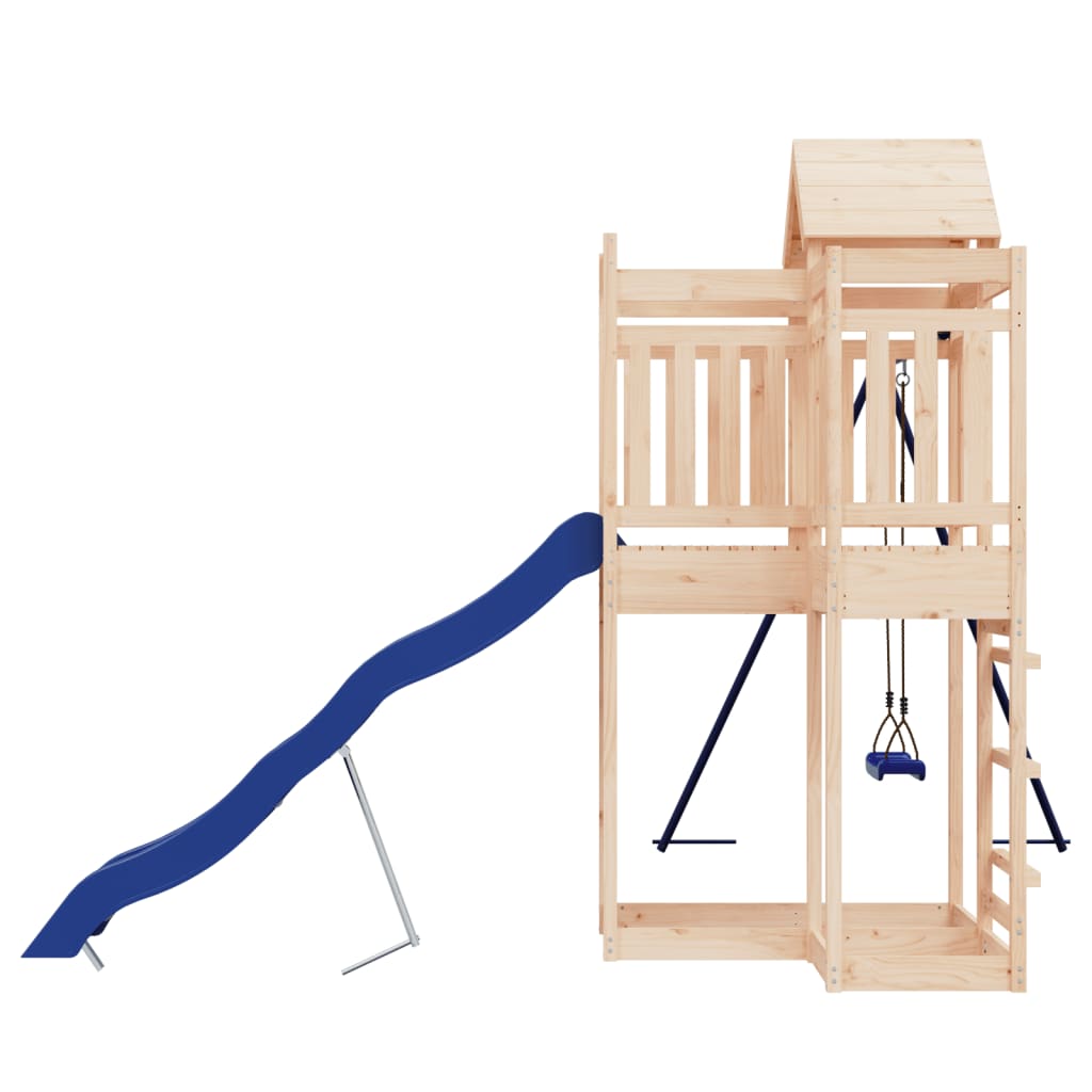 Spielturm aus imprägniertem Kiefernholz und massivem Douglasien- und Kiefernholz