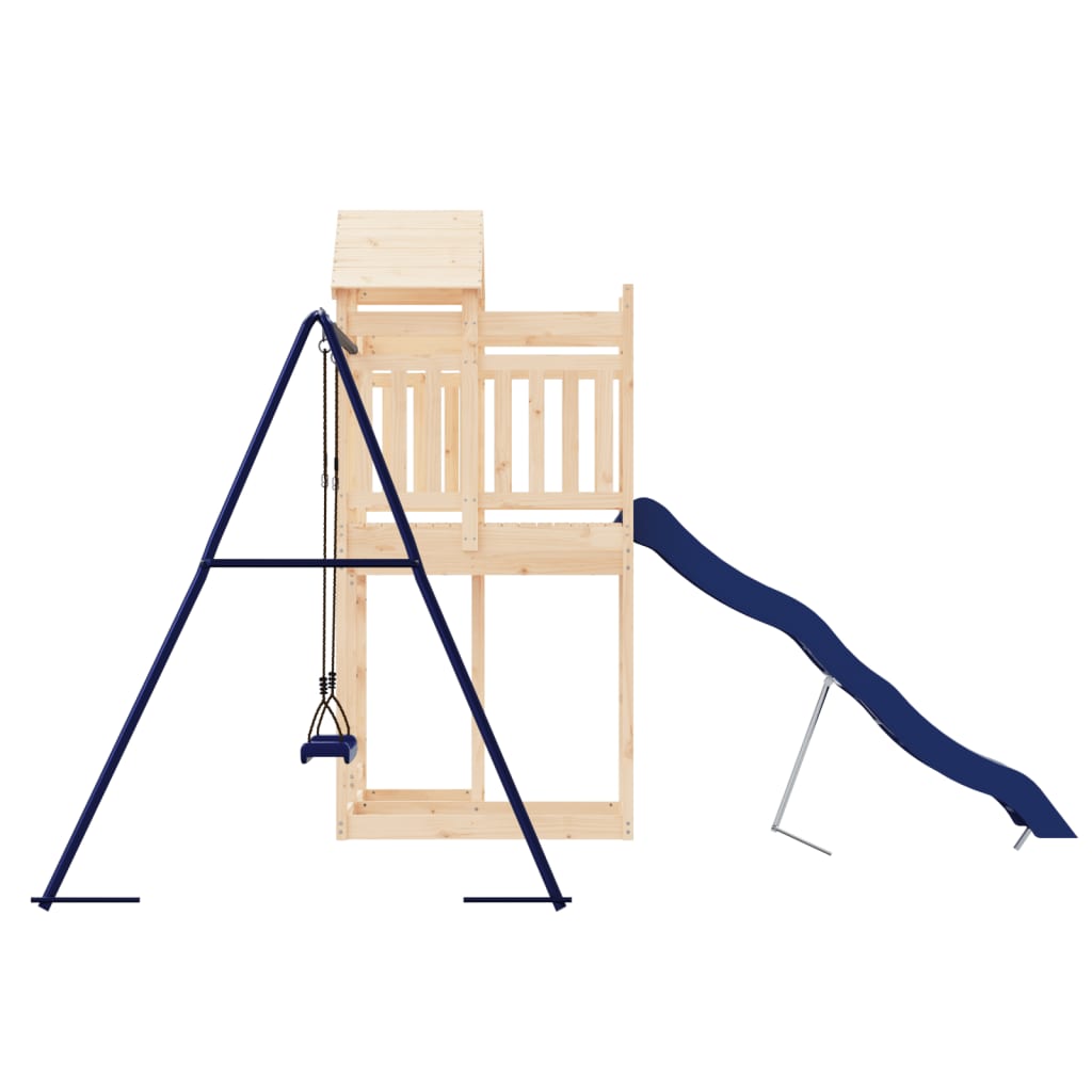 Spielturm aus imprägniertem Kiefernholz und massivem Douglasien- und Kiefernholz