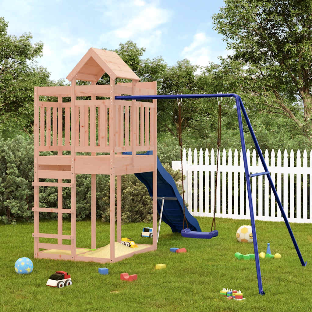 Spielturm aus imprägniertem Kiefernholz und massivem Douglasien- und Kiefernholz