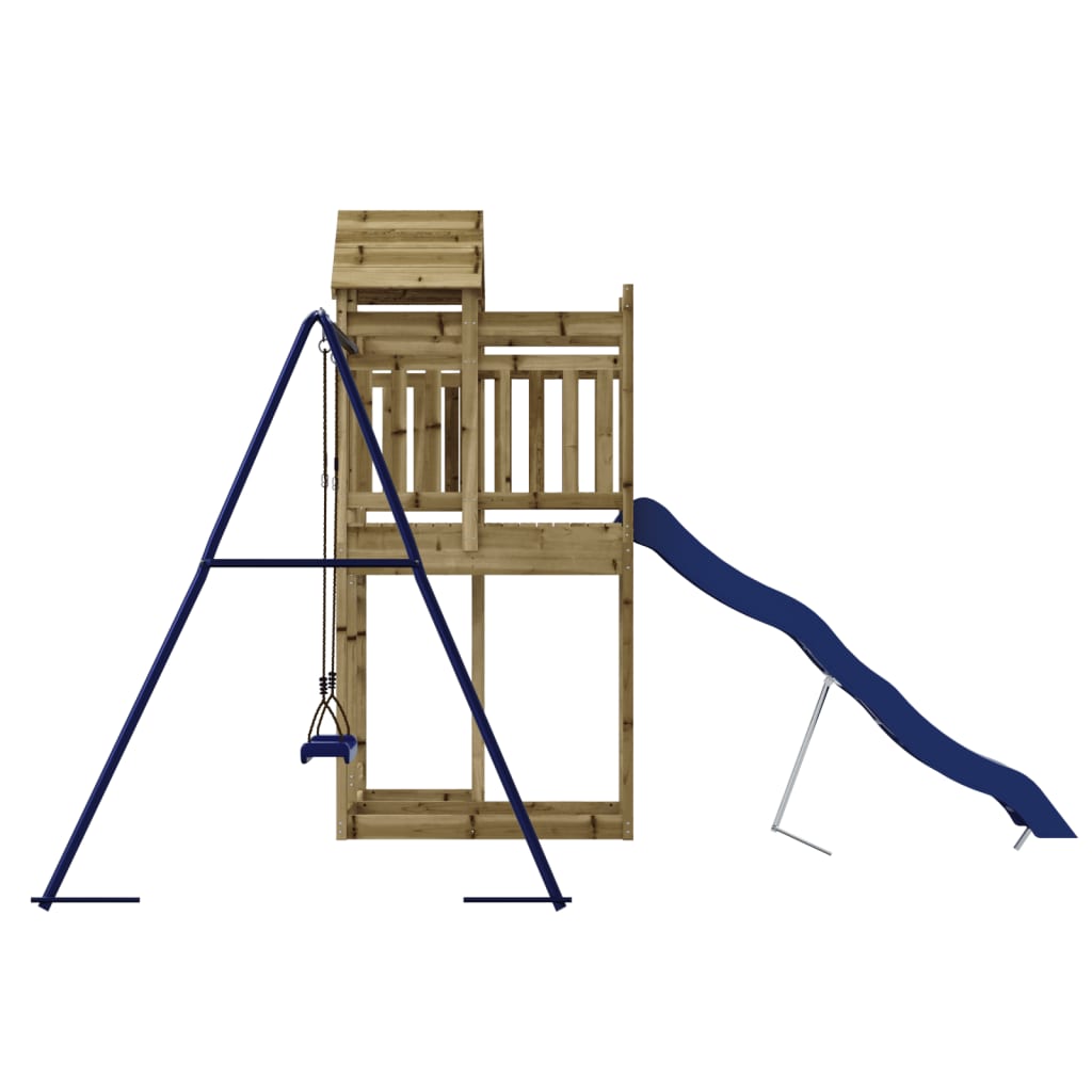 Spielturm aus imprägniertem Kiefernholz und massivem Douglasien- und Kiefernholz