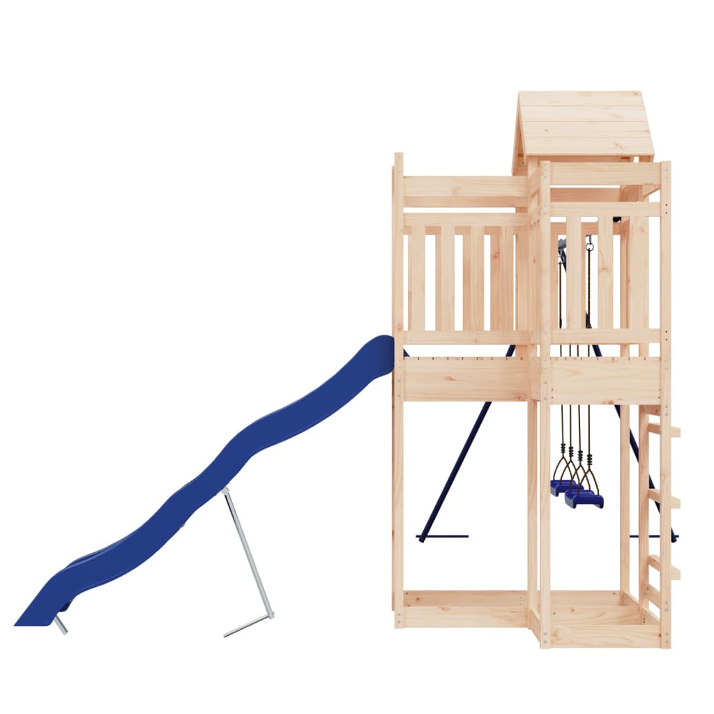 Spielturm aus imprägniertem Kiefernholz und massivem Douglasien- und Kiefernholz