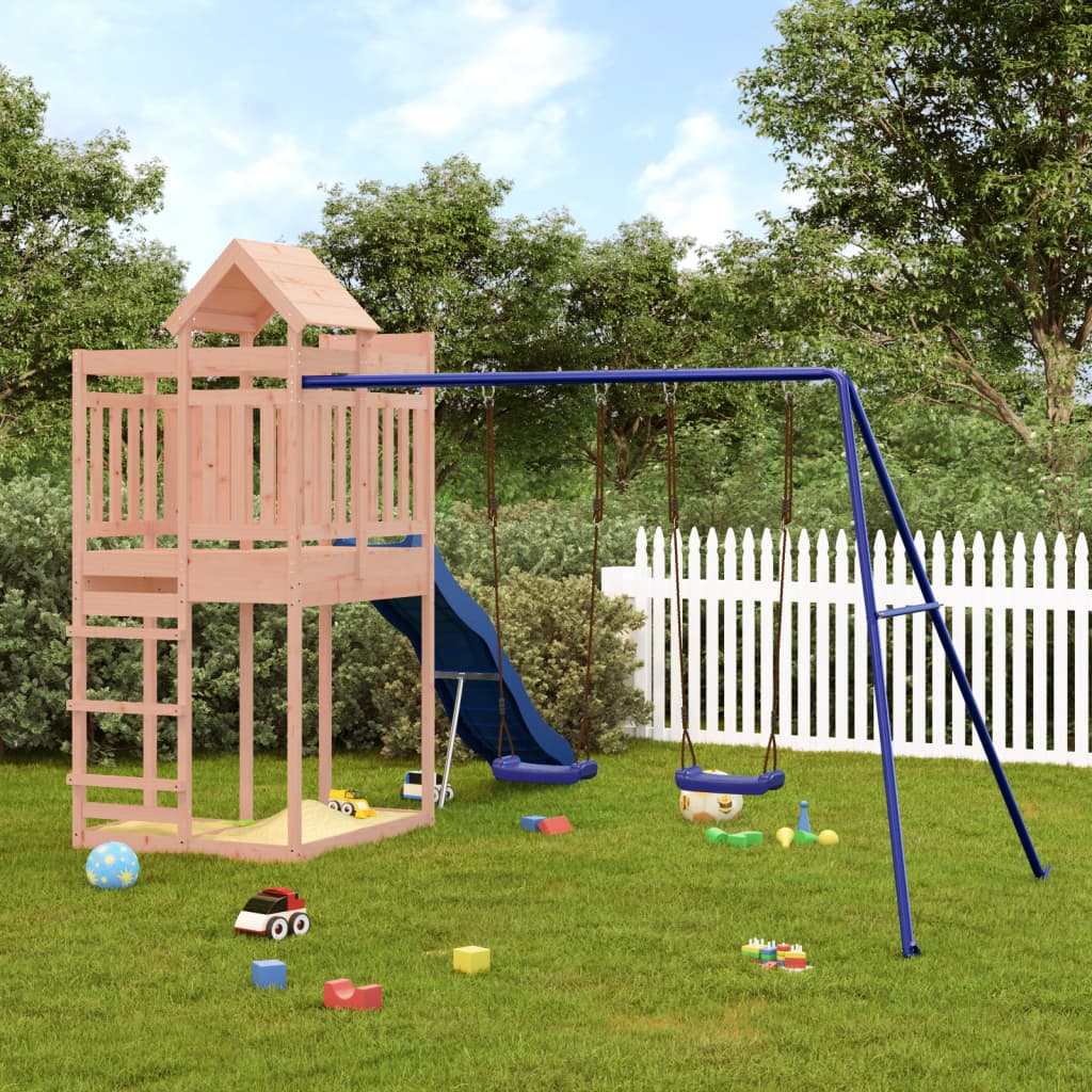 Spielturm aus imprägniertem Kiefernholz und massivem Douglasien- und Kiefernholz