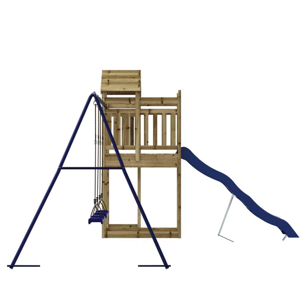 Spielturm aus imprägniertem Kiefernholz und massivem Douglasien- und Kiefernholz
