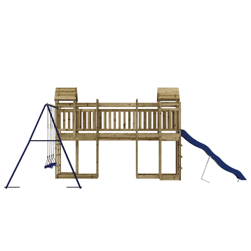 Spielturm aus imprägniertem Kiefernholz und massivem Douglasien- und Kiefernholz