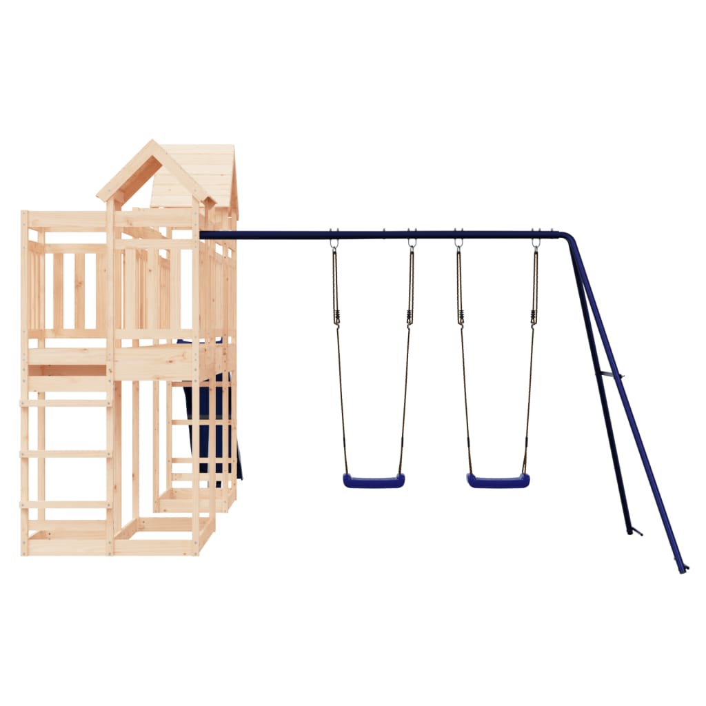 Spielturm aus imprägniertem Kiefernholz und massivem Douglasien- und Kiefernholz