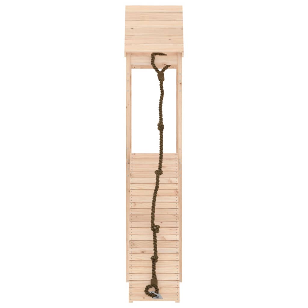 Spielturm mit Kletterwand aus imprägniertem Kiefernholz und Massivholz Douglasie