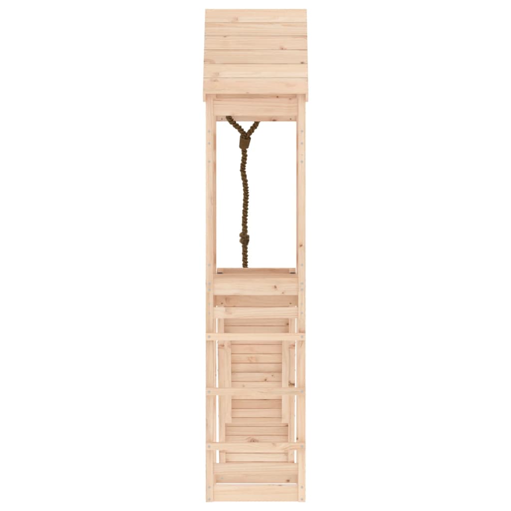 Spielturm mit Kletterwand aus imprägniertem Kiefernholz und Massivholz Douglasie