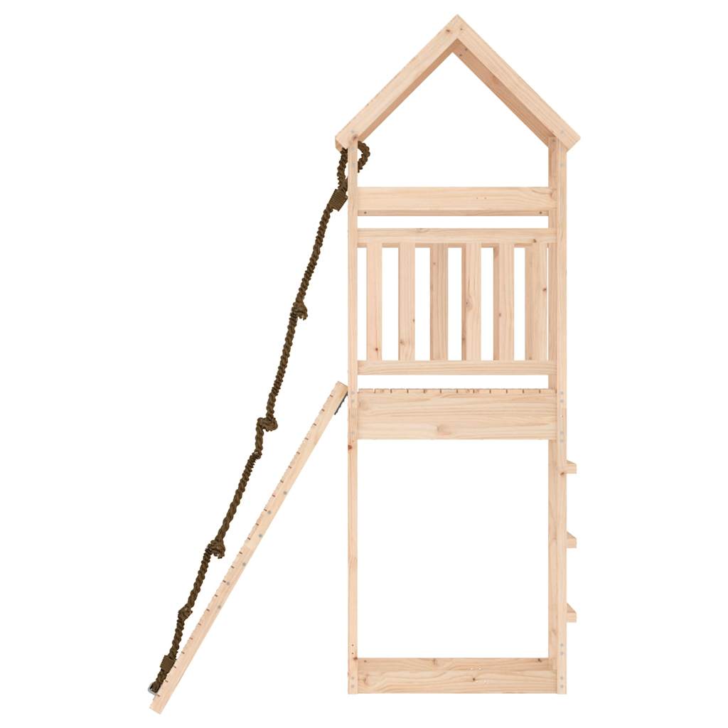 Spielturm mit Kletterwand aus imprägniertem Kiefernholz und Massivholz Douglasie