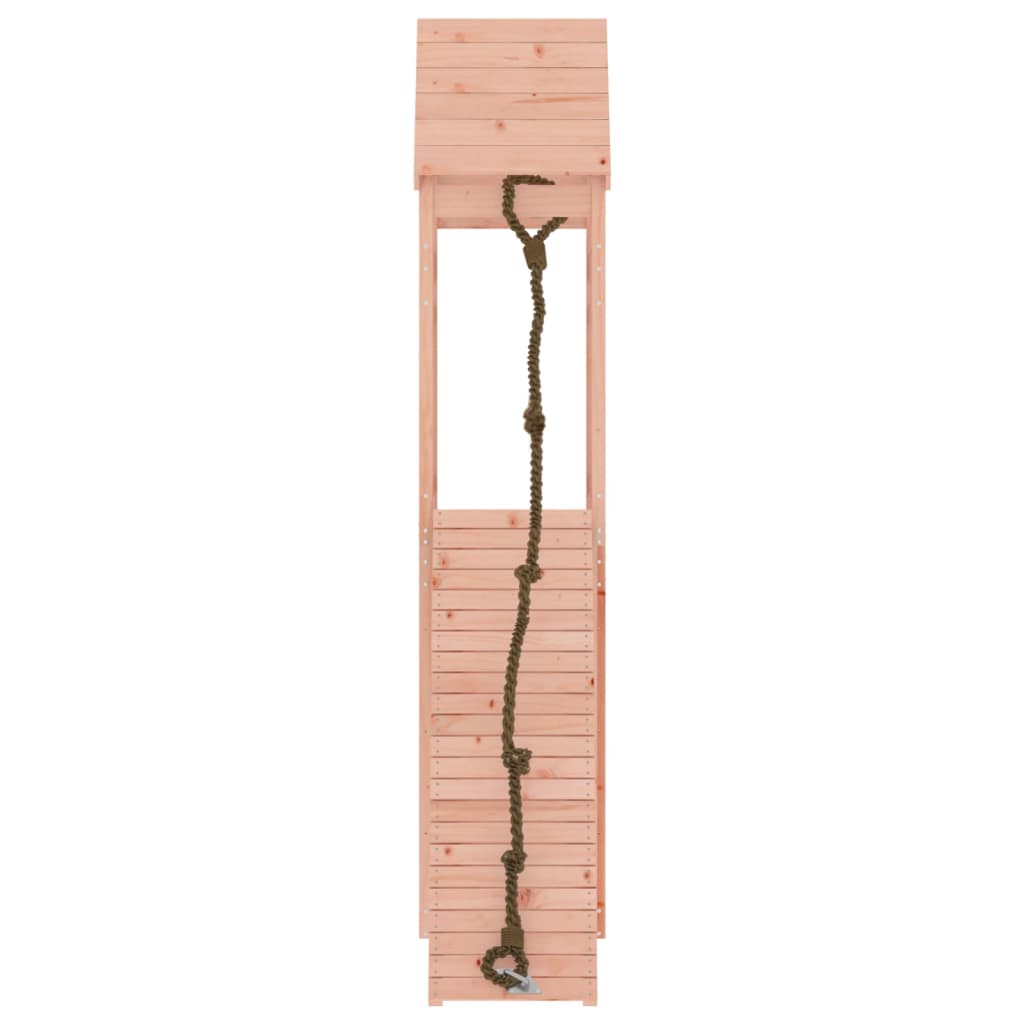 Spielturm mit Kletterwand aus imprägniertem Kiefernholz und Massivholz Douglasie