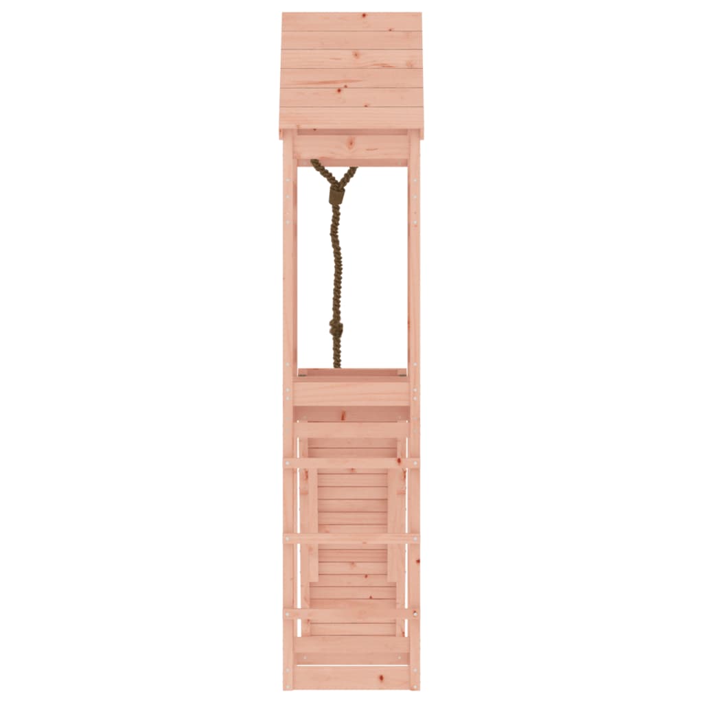Spielturm mit Kletterwand aus imprägniertem Kiefernholz und Massivholz Douglasie