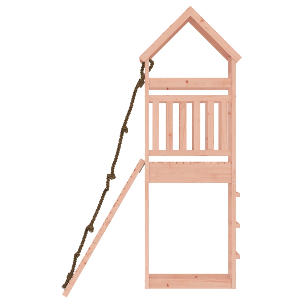 Spielturm mit Kletterwand aus imprägniertem Kiefernholz und Massivholz Douglasie