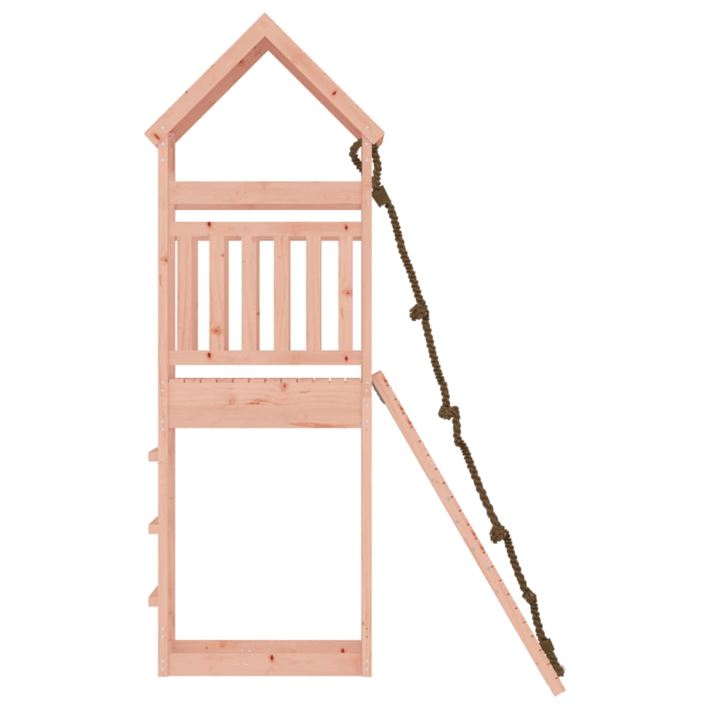 Spielturm mit Kletterwand aus imprägniertem Kiefernholz und Massivholz Douglasie