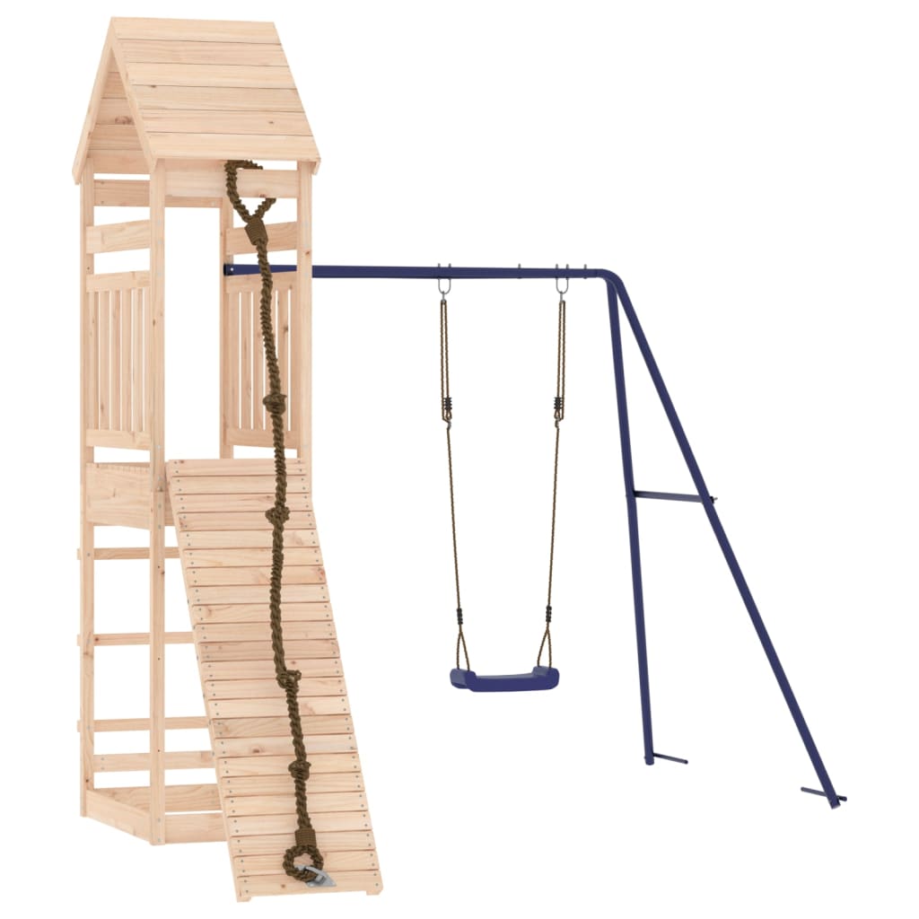 Spielturm aus imprägniertem Kiefernholz und massivem Douglasien- und Kiefernholz
