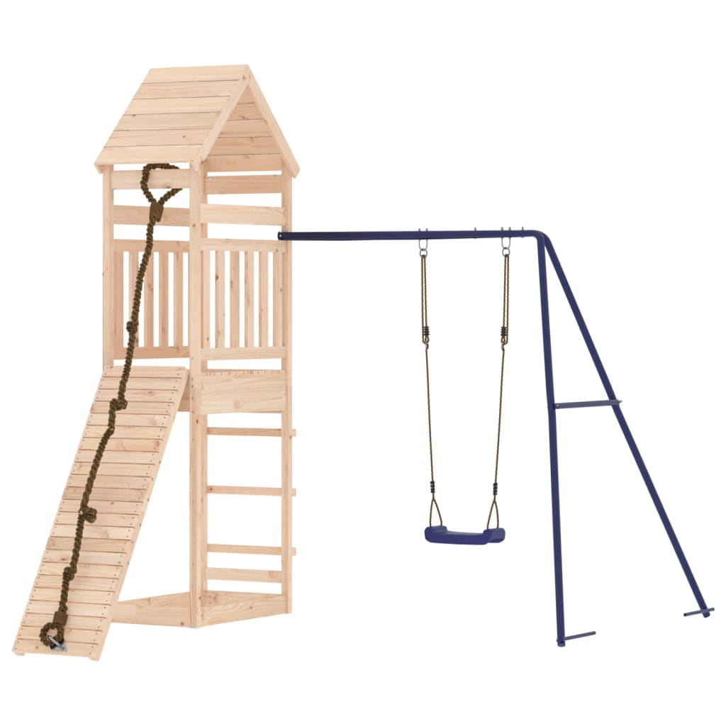 Spielturm aus imprägniertem Kiefernholz und massivem Douglasien- und Kiefernholz