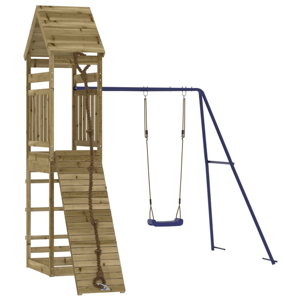 Spielturm aus imprägniertem Kiefernholz und massivem Douglasien- und Kiefernholz