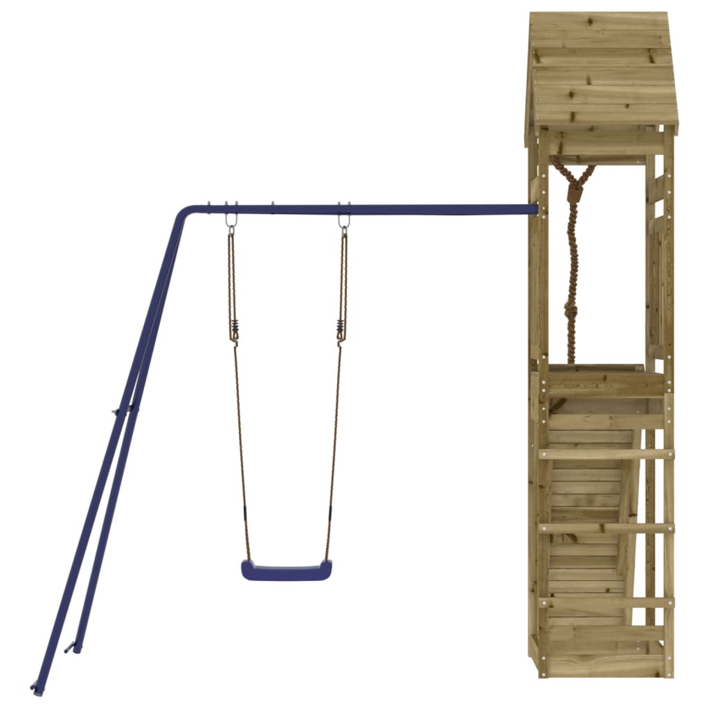 Spielturm aus imprägniertem Kiefernholz und massivem Douglasien- und Kiefernholz