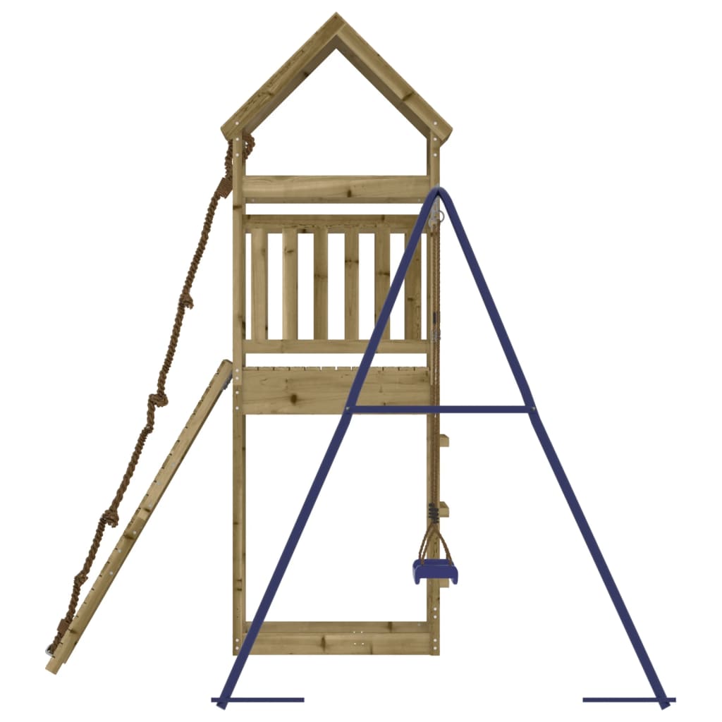 Spielturm aus imprägniertem Kiefernholz und massivem Douglasien- und Kiefernholz
