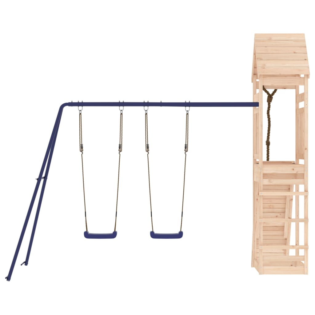 Spielturm aus imprägniertem Kiefernholz und massivem Douglasien- und Kiefernholz