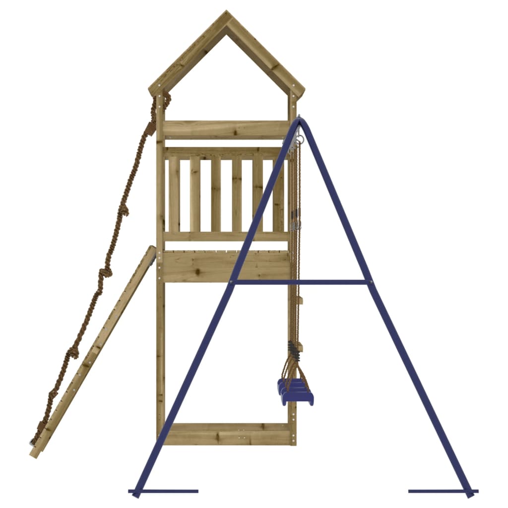 Spielturm aus imprägniertem Kiefernholz und massivem Douglasien- und Kiefernholz