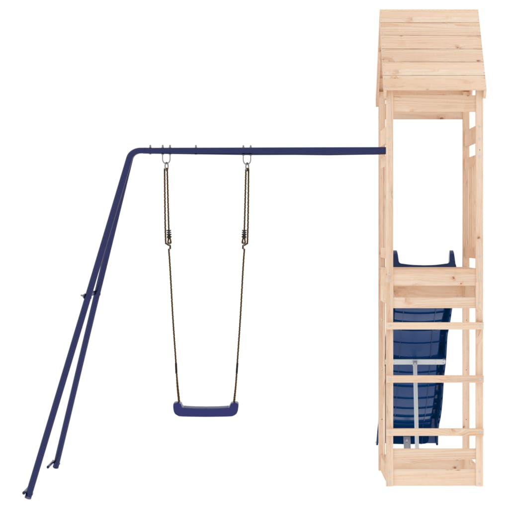 Spielturm aus imprägniertem Kiefernholz und massivem Douglasien- und Kiefernholz
