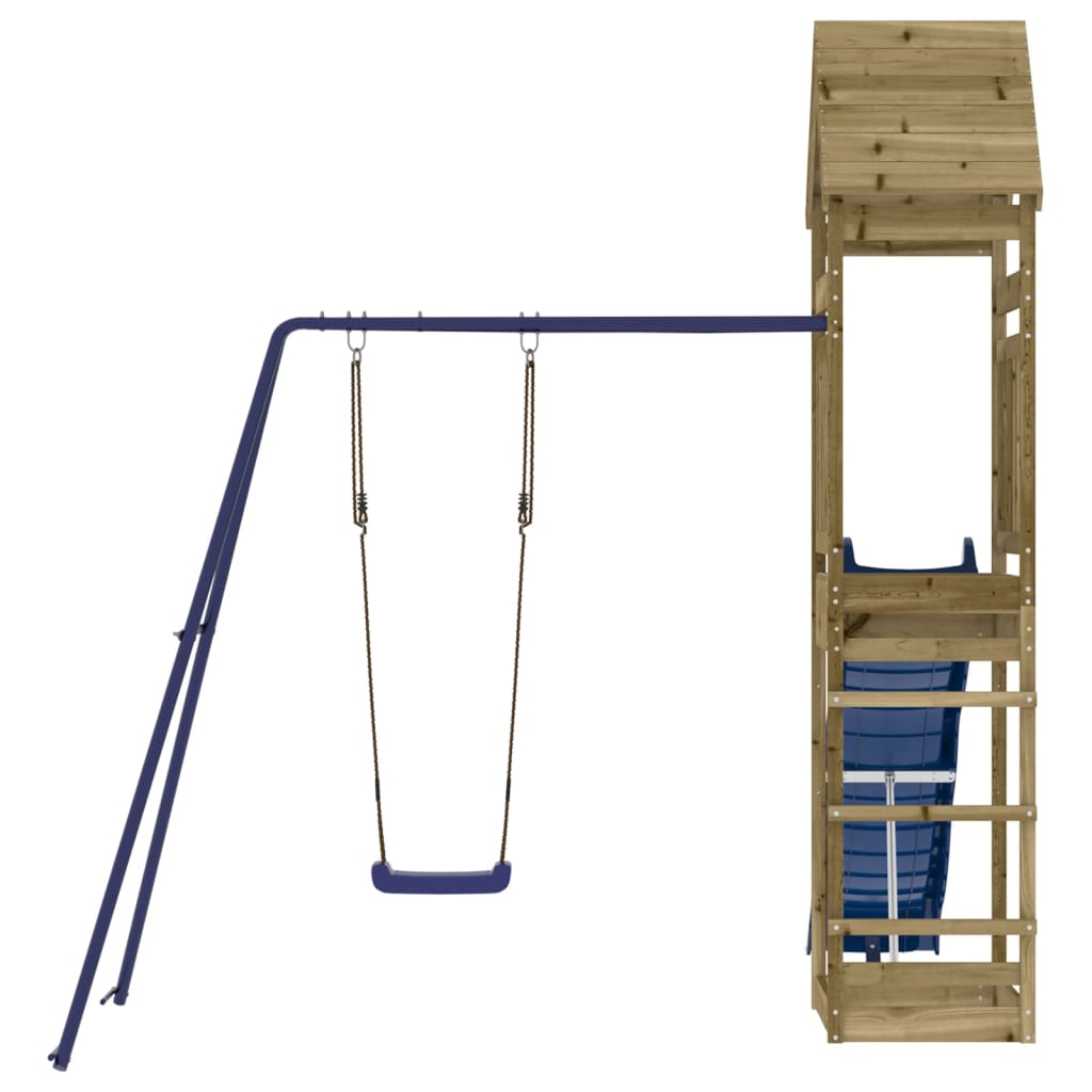 Spielturm aus imprägniertem Kiefernholz und massivem Douglasien- und Kiefernholz