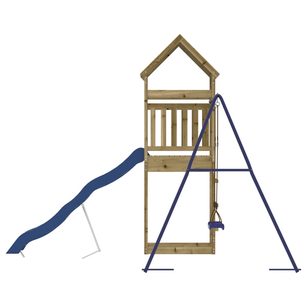 Spielturm aus imprägniertem Kiefernholz und massivem Douglasien- und Kiefernholz